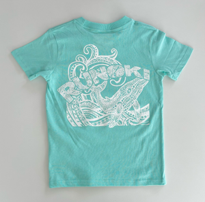 KIDS WHALE LOGO T-SHIRTS : 4 COLOR