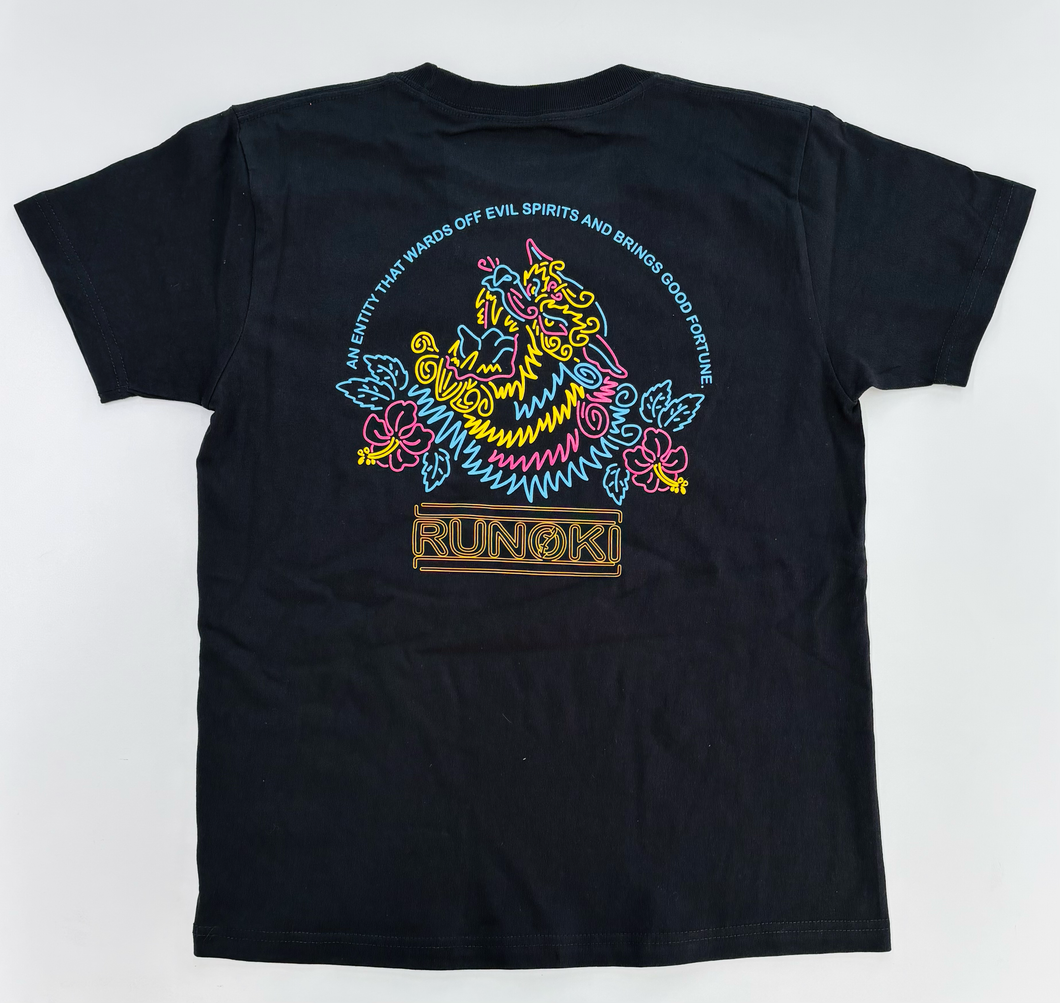 BACK NEON SHI-SA- LOGO T-SHIRTS : 5 COLOR