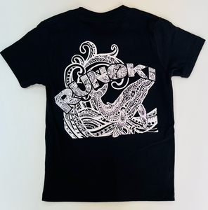 KIDS WHALE LOGO T-SHIRTS : 4 COLOR
